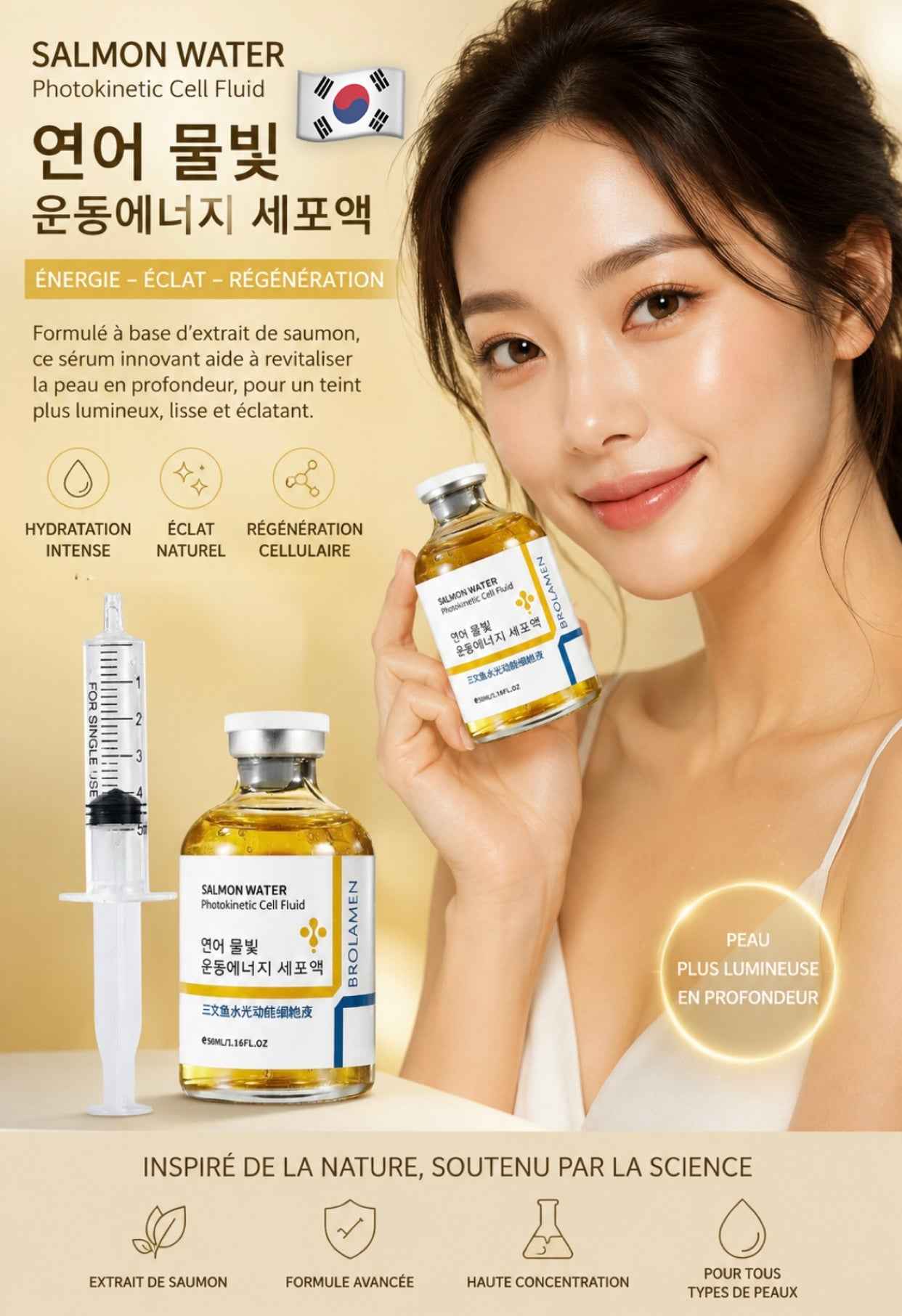 Sérum Coréen 🇰🇷 Régénérant PDRN à l'Essence de Saumon 50ml