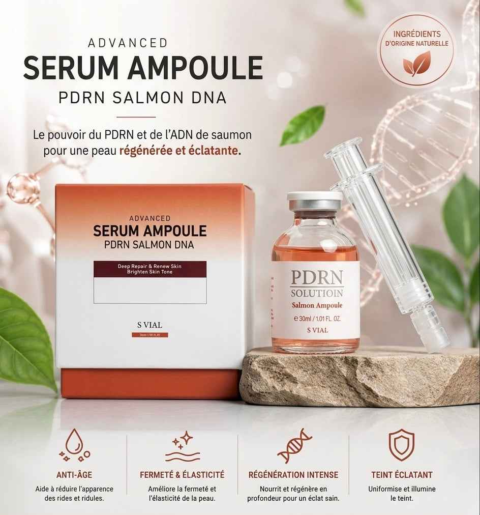 Coréen 🇰🇷 Ampoules Premium : PDRN ADN de Saumon & Stem Cell