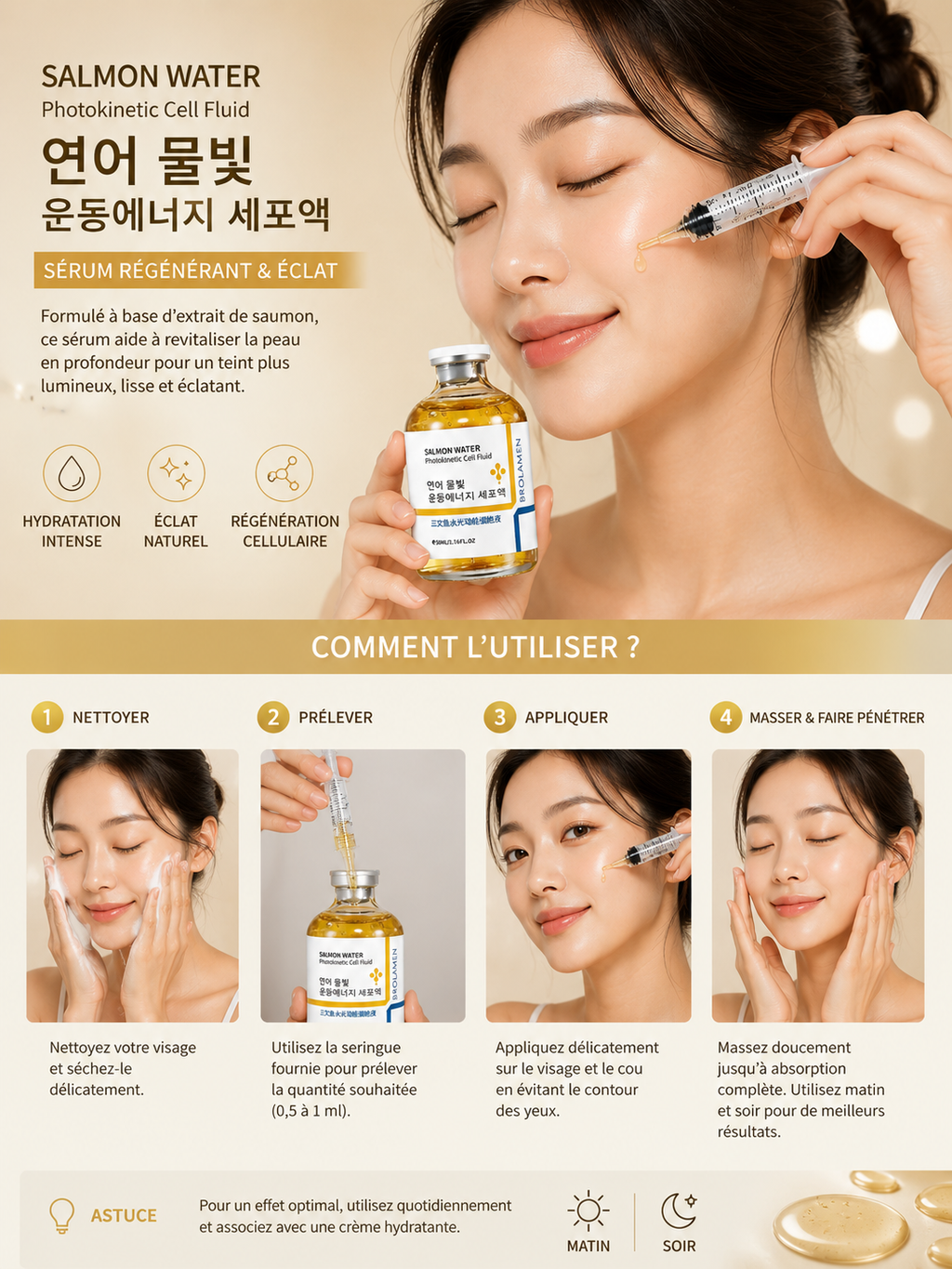 Sérum Coréen 🇰🇷 Régénérant PDRN à l'Essence de Saumon 50ml