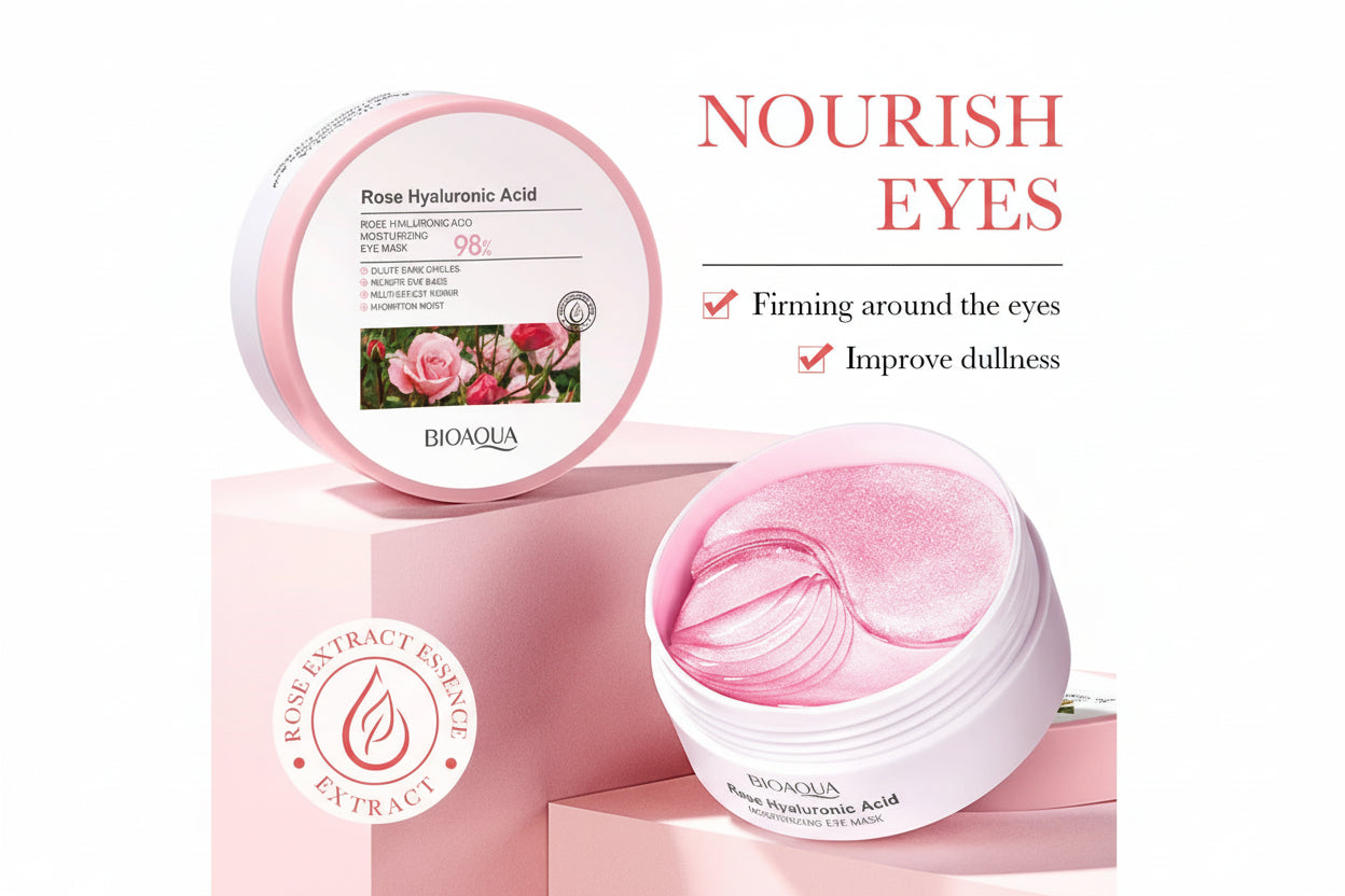 Patchs Hydrogel Rose & Acide Hyaluronique Skin Care BIOAQUA (60psc)