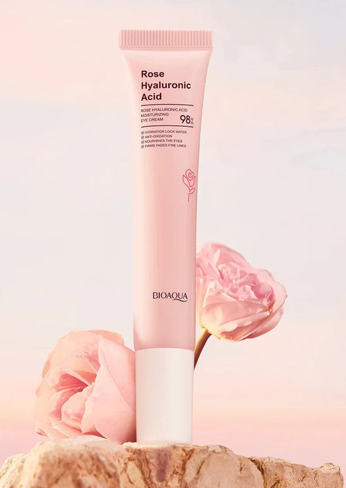 Crème Trio Éclat Rose & Acide Hyaluronique Skin Care Anti Wrinkle (60Patchs) / Patchs + Crème Regard Rose