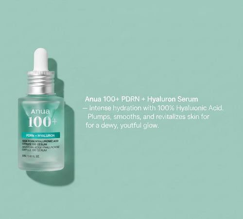 Korean ANUA 100 PDRN Essence Hyaluronic Acid Capsule Serum Blue Radiant Face Serum,Lightweight Deep Hydration Skincare Products