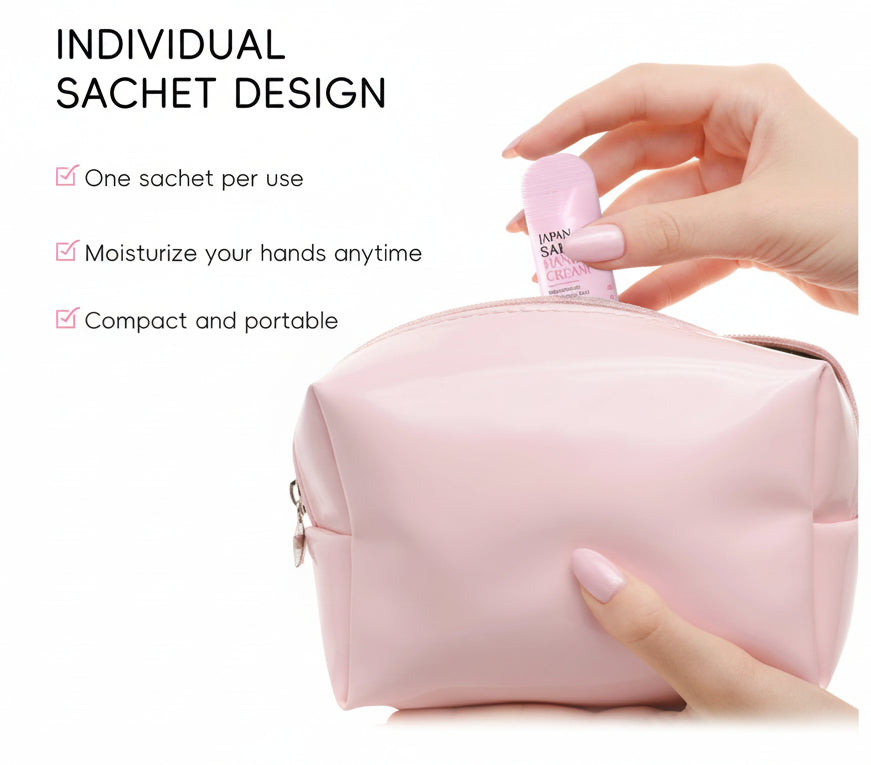 Crèmes Mains Travel Suit Extrait de Sakura, Sodium Hyaluronate et Acide Hyaluronique & Glycérine LAIKOU Travel Suit 5x30g